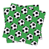 Serviettes de Football ballons de 16,5 cm - 20 unités