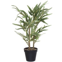 Plante artificielle bambou avec pot noir de 20 x 50 cm