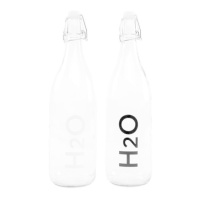 Bouteille de 1 L H2O transparente