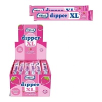 Sucette au caramel mou XL à la fraise - Dipper XL Vidal - 100 unités