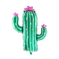 Ballon silhouette XL de cactus avec fleur de 60 x 82 cm - PartyDeco