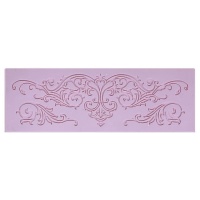 Moule rectangulaire en silicone Baroque de 35 x 11,7 cm - Artis decor