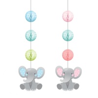 Pendentifs décoratifs Elephant Baby - 3 unités