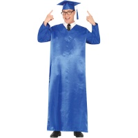 Costume de diplômé bleu pour adulte