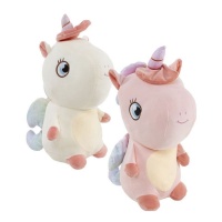 Peluche Licorne assise de 40 cm - 1 unité