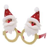 Lunettes dorées du Père Noël