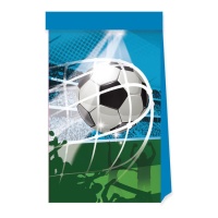 Sacs en papier avec motif de but de football - 4 unités