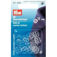 Boutons de contre-piquage de 1,1 cm à coudre - Prym - 20 unités