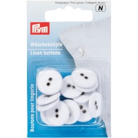 Boutons de 1,5 cm lavables en lin - Prym - 18 unités