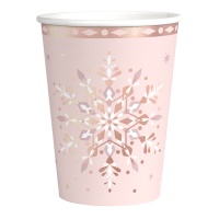 Verres de Noël Rosé de 270 ml - 6 unités