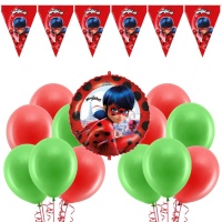 Pack de décoration pour fête de Ladybug - 22 pièces