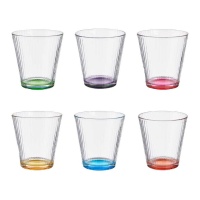 Verre de 310 ml avec base de couleur assortie - 6 unités