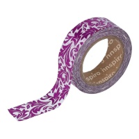 Washi tape avec motifs arabes roses métal - 10 m