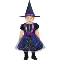 Costume de sorcière nuit étoilée pour bébé