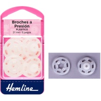 Boutons-pression en plastique de 2,1 cm - Hemline - 6 paires