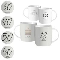 Tasse Heureuse de 350 ml Anniversaire minimal par âge - 1 unité