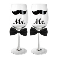 Verres à vin en cristal Mr et Mr - 2 unités