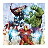 Serviettes des Avengers en action de 16,5 x 16,5 cm - 20 unités