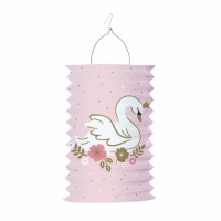 Lanterne en papier tubulaire de Cygne de 28 cm - 1 unité