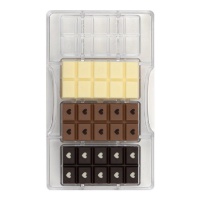 Moule de tablette avec des coeurs pour chocolat de 20 x 12 cm - Déco - 4 cavités