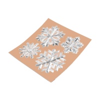 Décoration adhésive pour fenêtre avec flocons de neige