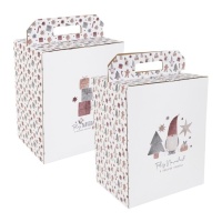 Boîte pour lot de Noël vintage 34,5 x 28 x 21 cm - 1 unité