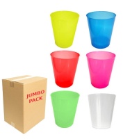 Gobelets de 500 ml en plastique néon assortis - 432 unités