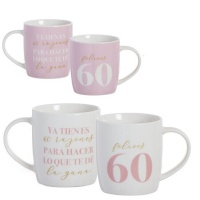 Tasse de 350 ml Joyeux Anniversaire 60 Ans Phrase - 1 unité