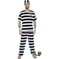 Costume de prisonnier avec tatouages pour homme