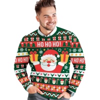 Pull de Noël Père Noël Ho Ho Ho pour homme