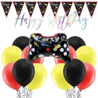 Pack de décoration pour fête de jeux vidéo - 23 pièces