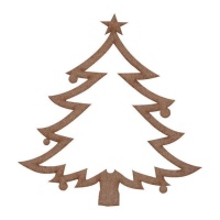 Shaker en bois en forme de sapin de Noël avec acétate de 10 x 8,5 cm - Artis decor - 2 unités