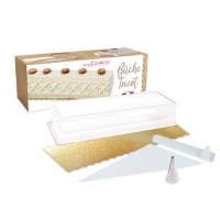 Kit pour bûche de Noël en tricot - Scrapcooking - 5 pièces