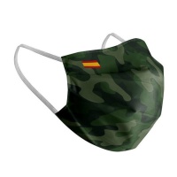 Masque hygiénique réutilisable militaire avec drapeau pour adulte