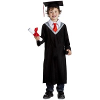 Costume de licencié avec cravate rouge pour enfant