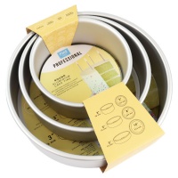 Moule rond en aluminium de 25,4, 20,3 et 15,2 x 7,6 cm - PME - 3 unités