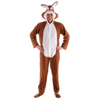 Costume de lapin marron pour adulte