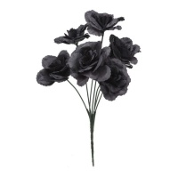 Bouquet de roses noires de 34 cm