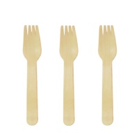 Fourchettes en bois de 16 cm - 8 unités