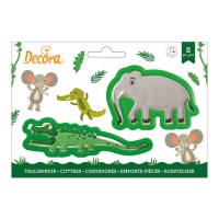 Découpoirs crocodile et éléphant - Décorer - 2 unités