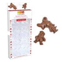 Moule Père Noël pour chocolat de 27,5 cm - Scrapcooking - 10 cavités