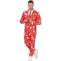 Costume de Père Noël avec costume pour homme