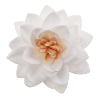 Galettes de fleurs de lotus blanches 7 cm - Dekora - 15 pcs.