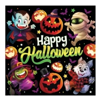 Serviettes de Happy Halloween de 16,5 x 16,5 - 20 unités