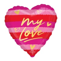 Ballon coeur my love de 43 cm - Anagram