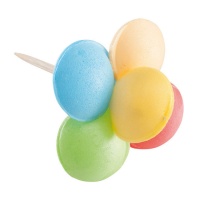 Figurine en azyme en forme de ballons pour gâteaux de 8 cm - Dekora - 50 unités