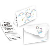 Invitations de Licorne - 6 unités