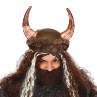 Casque de viking avec des cheveux