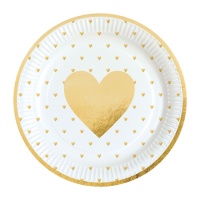 Assiettes Everyday Love de 23 cm - 8 unités