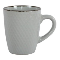 Tasse de 340 ml avec bordure argentée